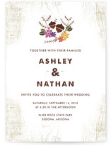 Woodsy Pair Wedding Invitations