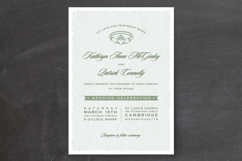 Classic Claddagh Wedding Invitations
