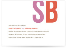 Brilliant and Bold Initials Wedding Invitations