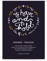 To Have and To Hold Wedding Invitations