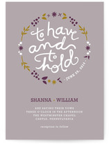 To Have and To Hold Wedding Invitations
