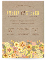 Burlap Bouquet Wedding Invitations