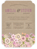 Burlap Bouquet Wedding Invitations