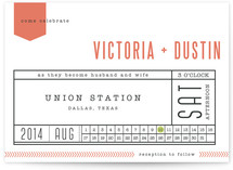 Ticket to Love Wedding Invitations