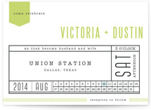 Ticket to Love Wedding Invitations