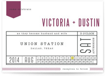 Ticket to Love Wedding Invitations
