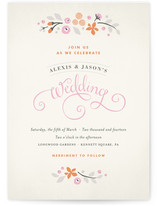 Pink Primrose Wedding Invitations
