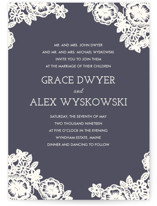 Lace and Kraft Wedding Invitations