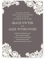 Lace and Kraft Wedding Invitations