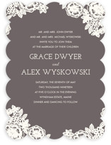 Lace and Kraft Wedding Invitations