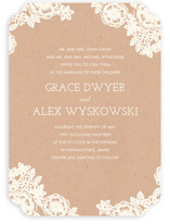 Lace and Kraft Wedding Invitations