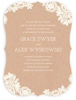 Lace and Kraft Wedding Invitations