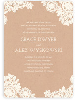 Lace and Kraft Wedding Invitations