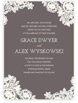 Lace and Kraft Wedding Invitations