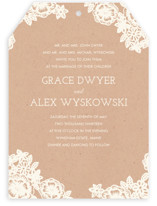 Lace and Kraft Wedding Invitations