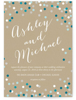 Golden Glittering Confetti Wedding Invitations