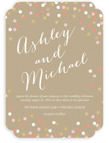 Golden Glittering Confetti Wedding Invitations
