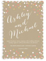 Golden Glittering Confetti Wedding Invitations