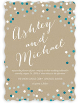 Golden Glittering Confetti Wedding Invitations