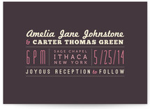 Type Fiend Wedding Invitations
