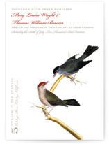 Vintage Bird Print Wedding Invitations
