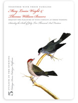 Vintage Bird Print Wedding Invitations