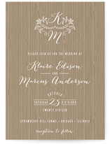 Woodland Initials Wedding Invitations