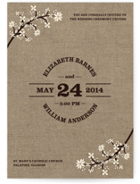 Burlap Bliss Wedding Invitations