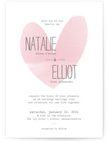 Typewritten Heart Wedding Invitations