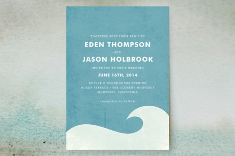 Big Wave Wedding Invitations