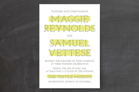 Big Highlight Wedding Invitations