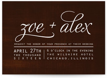 Chocolate Matrimony Wedding Invitations