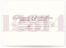 Bold Numerals Wedding Invitations