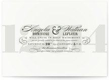 Bold Numerals Wedding Invitations