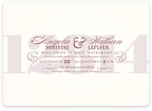 Bold Numerals Wedding Invitations