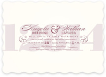 Bold Numerals Wedding Invitations
