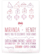 Origami Heart Wedding Invitations