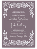 Block Printed Floral Wedding Invitations
