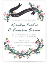 Floral Hand Painted Wedding Invitations