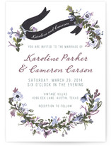 Floral Hand Painted Wedding Invitations
