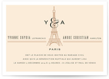 Classic Eiffel Tower Wedding Invitations