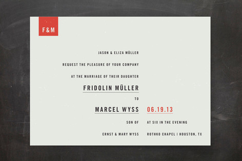 Modern Wedding Invitations