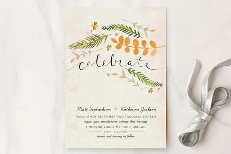 Leaf Specimen Wedding Invitations