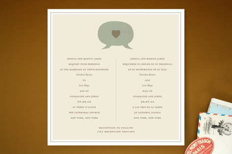 Language of Love Wedding Invitations