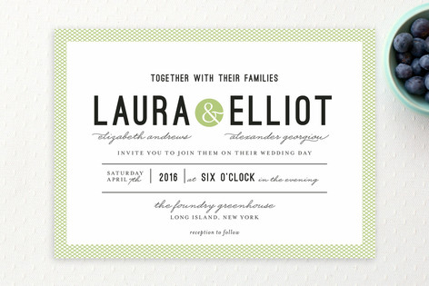 Dot and Cross Wedding Invitations