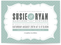 Modern Label Wedding Invitations