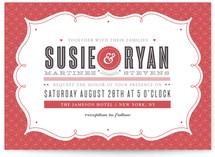 Modern Label Wedding Invitations