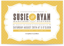 Modern Label Wedding Invitations