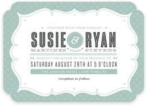 Modern Label Wedding Invitations