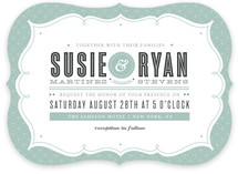 Modern Label Wedding Invitations